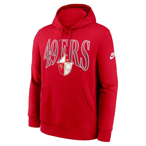 Мужской красный свитшот с капюшоном San Francisco 49ers Full Blitz Club Fleece Nike — фото 2