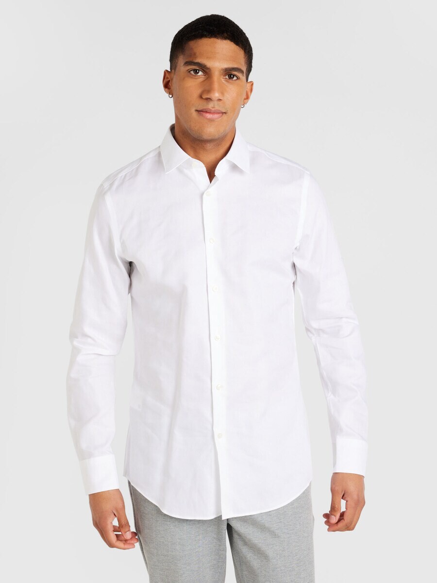 Деловая рубашка BOSS Slim fit Business Shirt P-Hanks, белый — фото 2