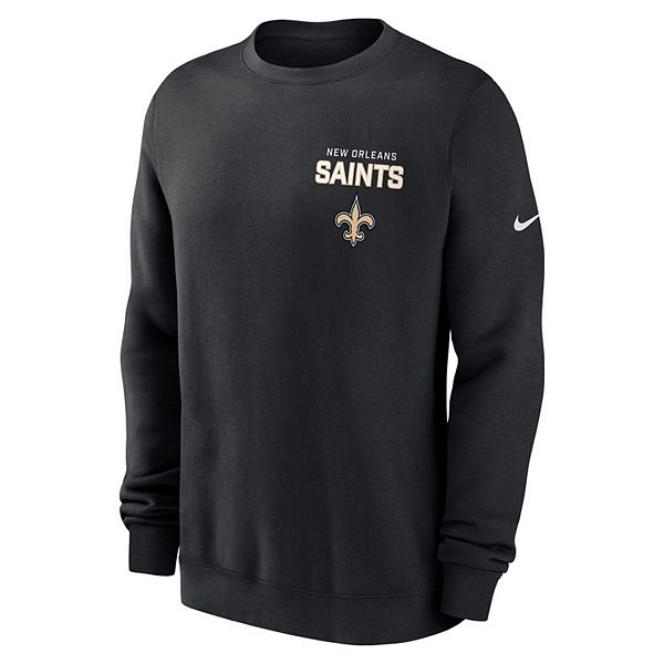 Мужская черная толстовка New Orleans Saints Primetime Club Fleece Nike — фото 3