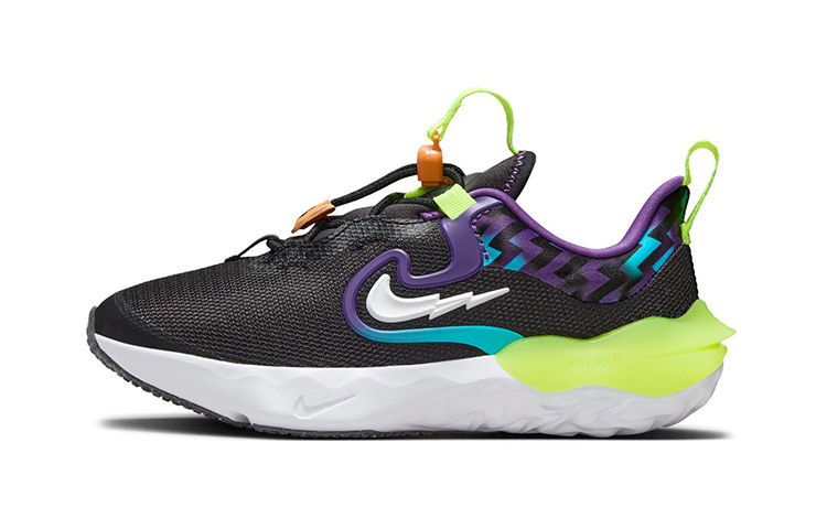 

Футболка Run Flow PS 'Black Teal Nebula Volt' Nike, Черный/Белый/Туманно-Голубой/Неоново-Желтый