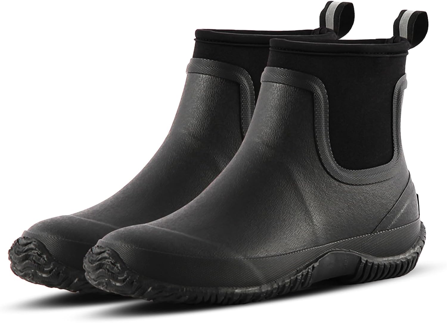 

Мужские резиновые сапоги, водонепроницаемые сапоги для женщин для работы в саду, резиновые сапоги для мужчин для работы на улице, ботинки-дождевики до щиколотки, противоскользящие грязевые сапоги для фермерства, охоты и рыбалки Jollywalk, черный