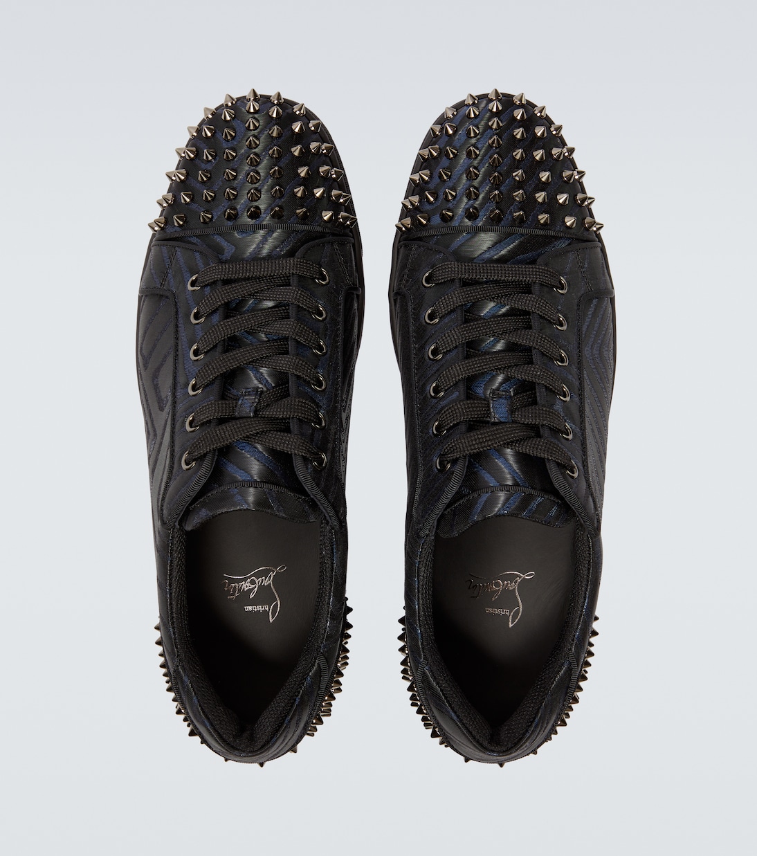 Seavaste декорированные кроссовки Christian Louboutin, Black-Navy/Bk Gun — фото 4