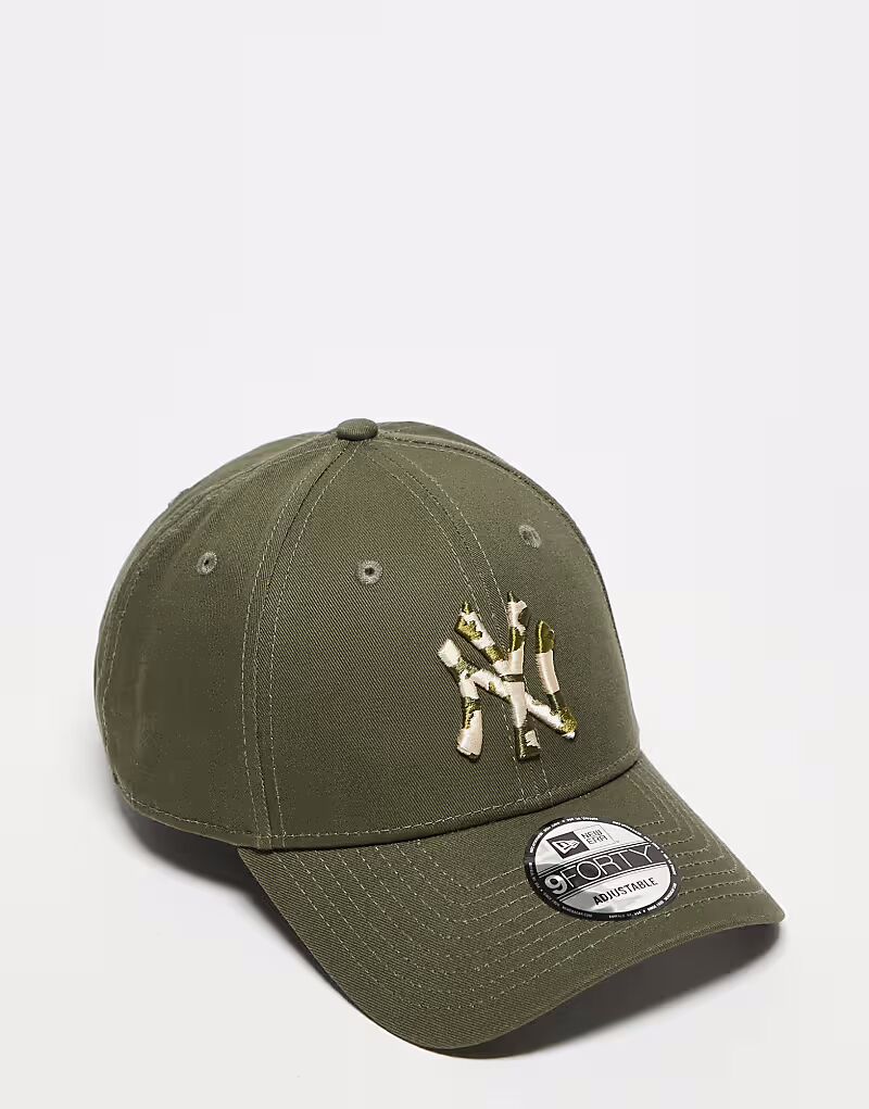 

Новая кепка NY Yankees 9forty camo info цвета хаки New Era