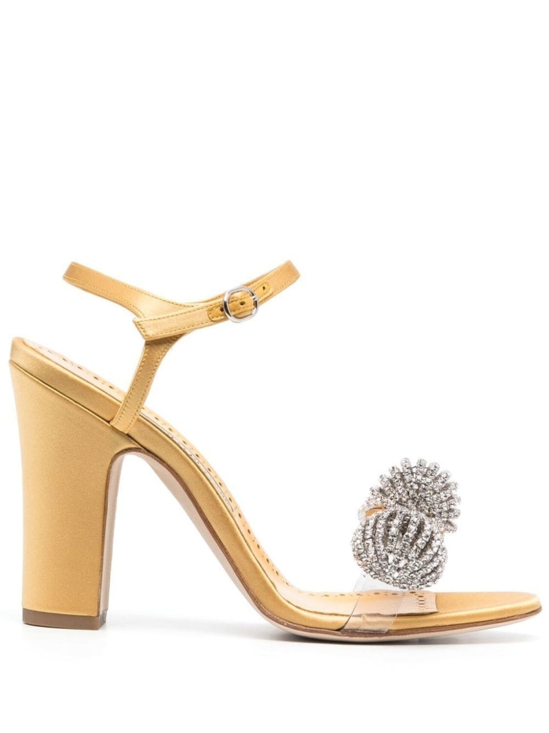 Manolo Blahnik декорированные босоножки Ostria 90, желтый
