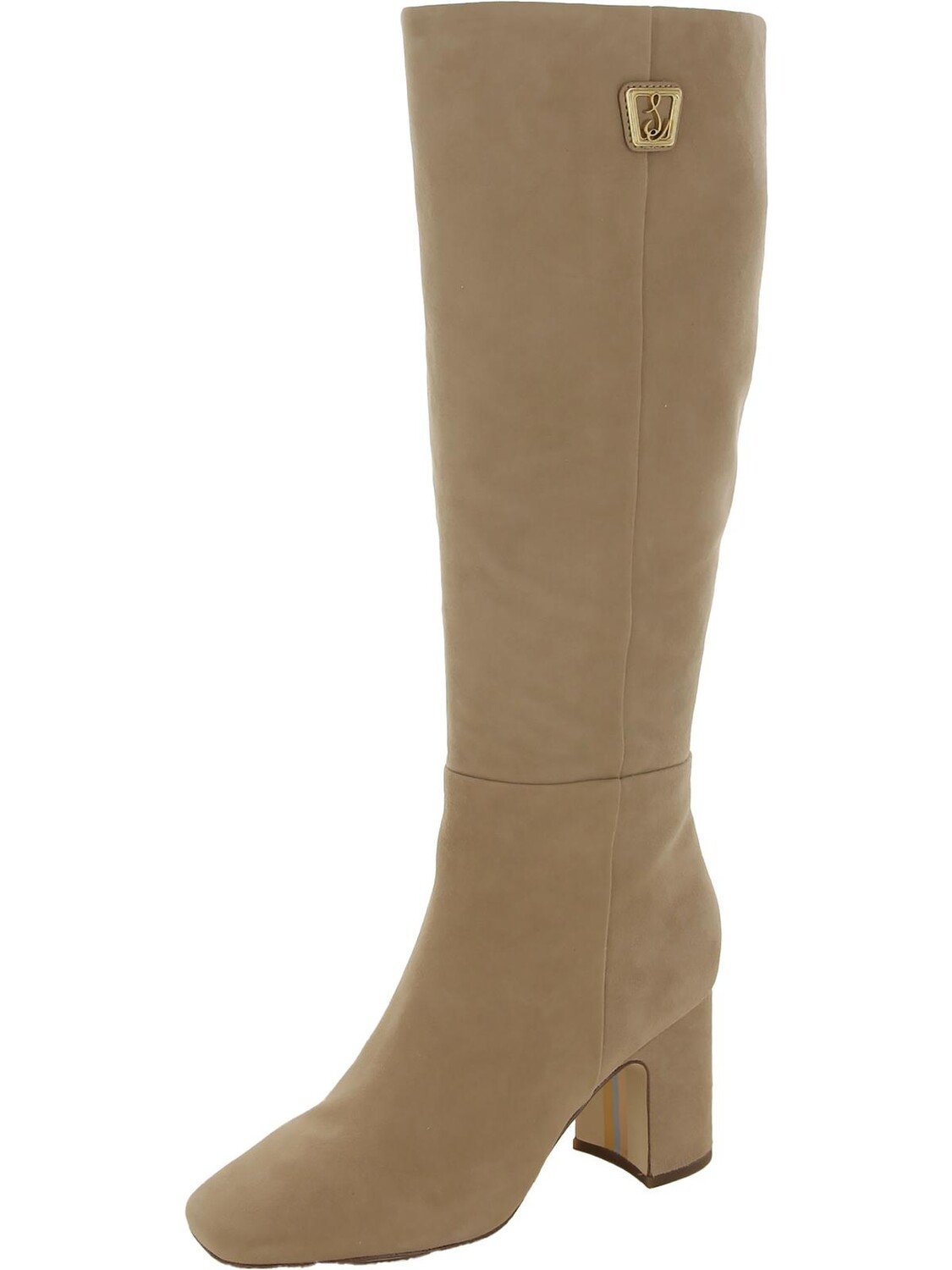 

Женские кожаные сапоги до колена Faren с квадратным носком Sam Edelman, цвет Tan Leather