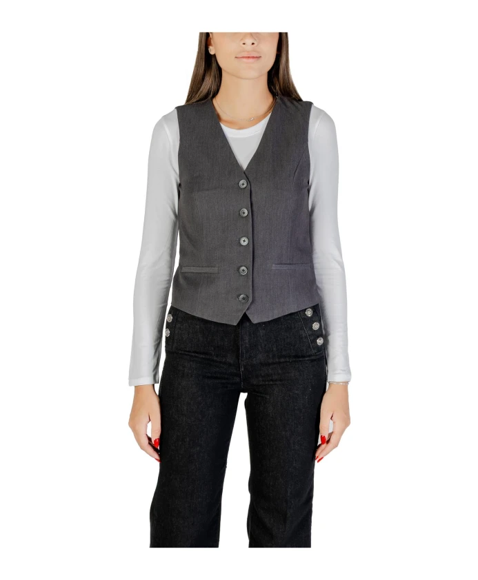 

Жилет с V-образным вырезом и застежкой на пуговицы. Only, серый