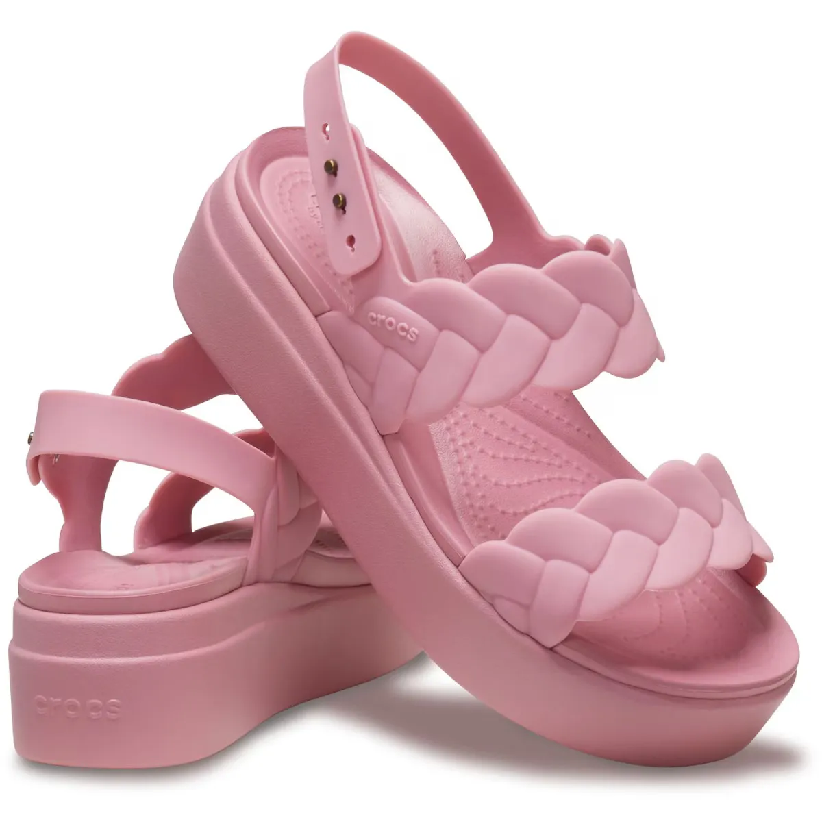 Brooklyn Тканый Верх LW Crocs Женские босоножки, цвет Rosa — фото 2