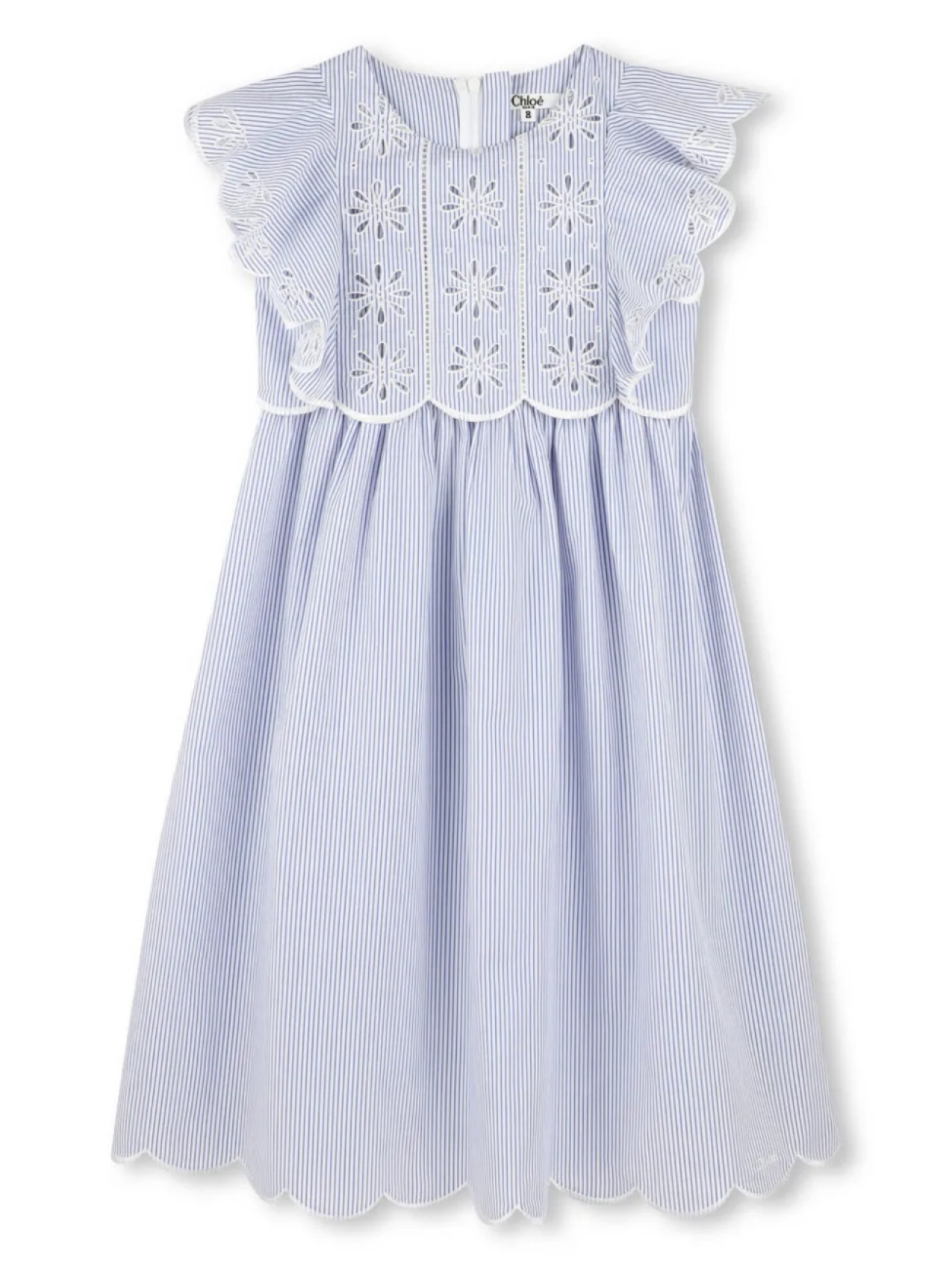 

Chloé Kids платье в полоску, синий