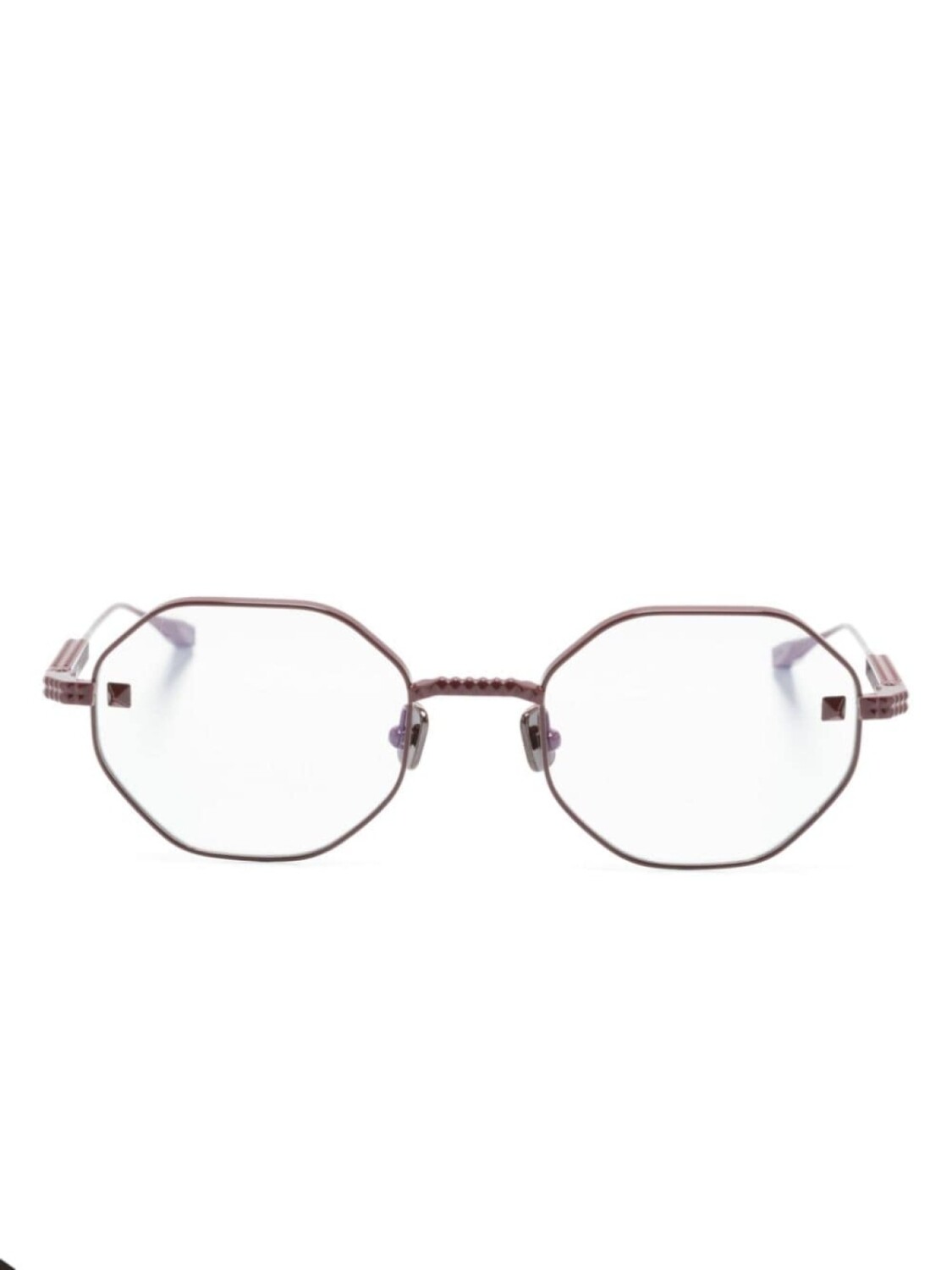 

Valentino Eyewear очки V-Stud в геометричной оправе, красный