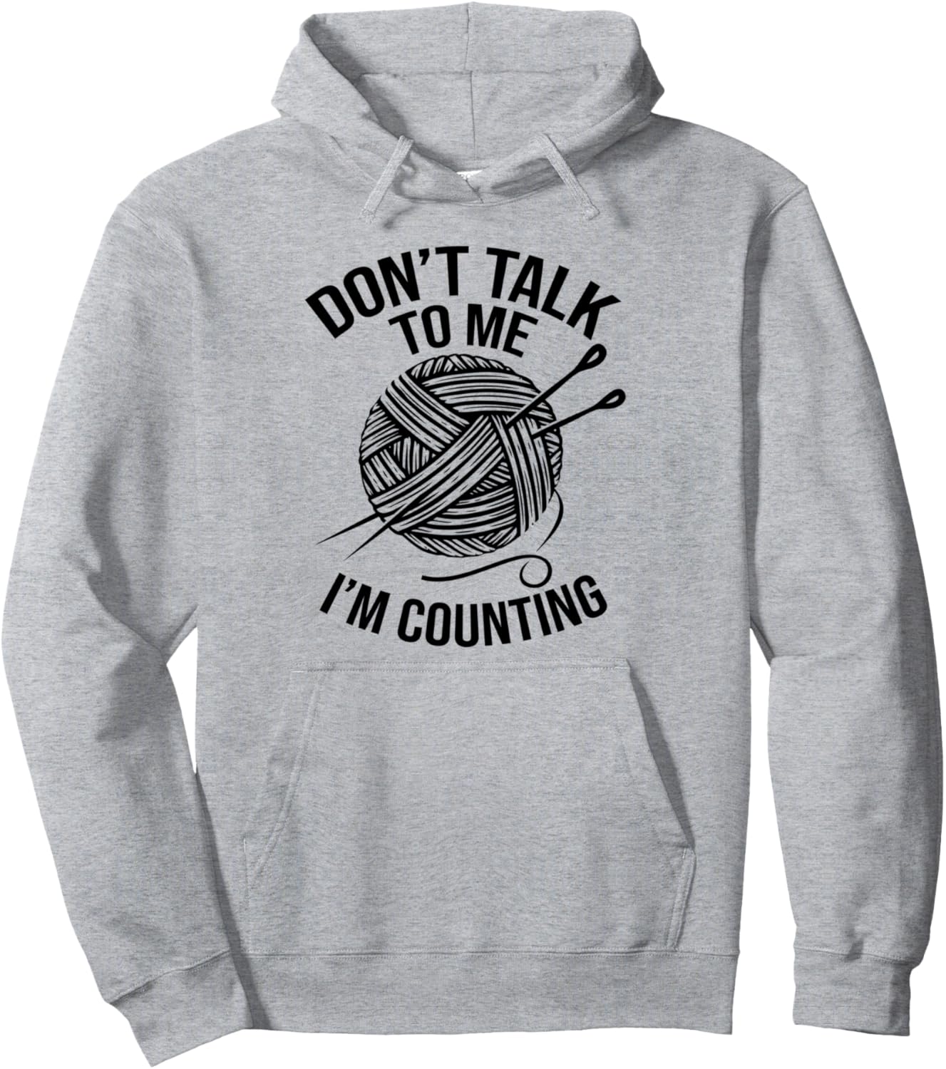 

Худи с надписью Don't Talk To Me I'm Counting (Не разговаривай со мной, я считаю) Knitting Gift Idea Crocheting Stitching Wool, серый