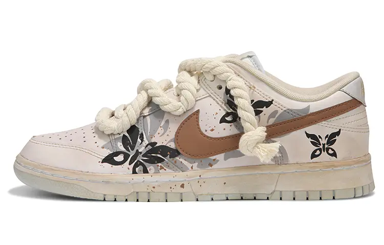 

Кроссовки Nike Dunk Skateboarding Shoes Men Low-top Brown/black, цвет Tan