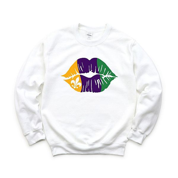 

Свитшот с губами Mardi Gras Simply Sage Market