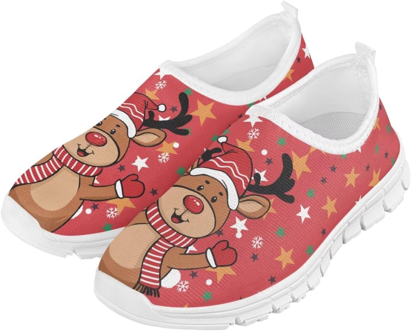 

Кроссовки с легким надеванием Doojoayie для мальчиков, дышащие, для активных детей, летние спортивные кроссовки, Christmas Deer