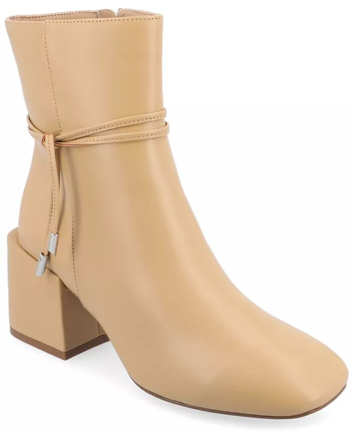 Женские ботильоны Beverley Block Heel Journee Collection, коричневый/бежевый
