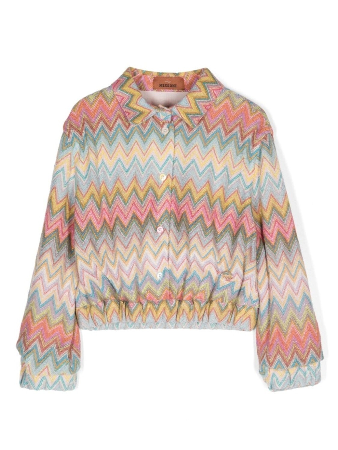

Missoni Kids рубашка с узором шеврон, синий