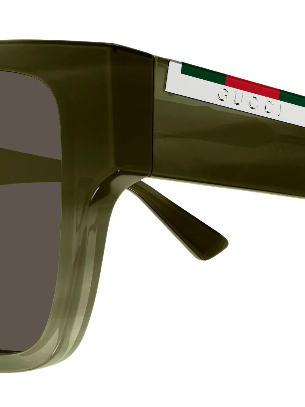 Квадратные солнцезащитные очки GG1960S Gucci, зеленый — фото 3