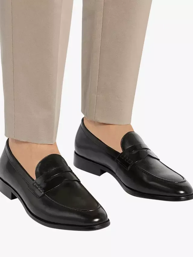 Кожаные лоферы Skylers с широкой колодкой Dune London, Black — фото 2