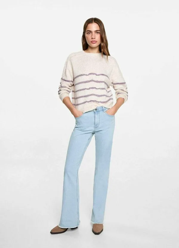 Расклешенные джинсы Mango Kids, Light Blue