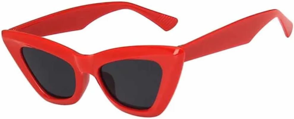 

Солнцезащитные очки с защитой от УФ-излучения UV400 | Панк-стиль, линзы «кошачий глаз», серые | Яркие линзы для занятий спортом на открытом воздухе и вождения DSVIGF, Red Gray