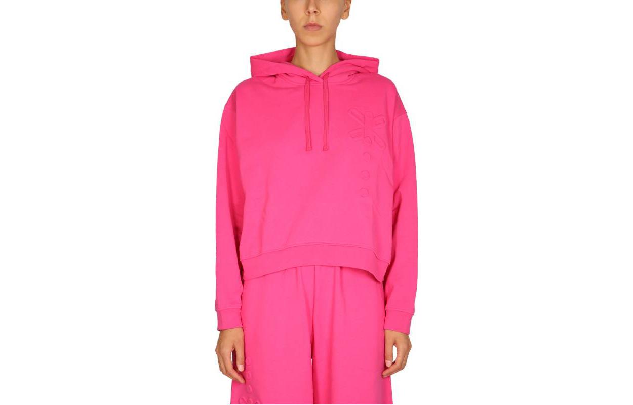 

Длинный худи с капюшоном на шнурке McQ Alexander McQueen, Розово-красный