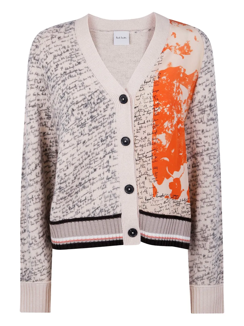 

Кардиган из смесовой шерсти с принтом Paul Smith, нейтральный