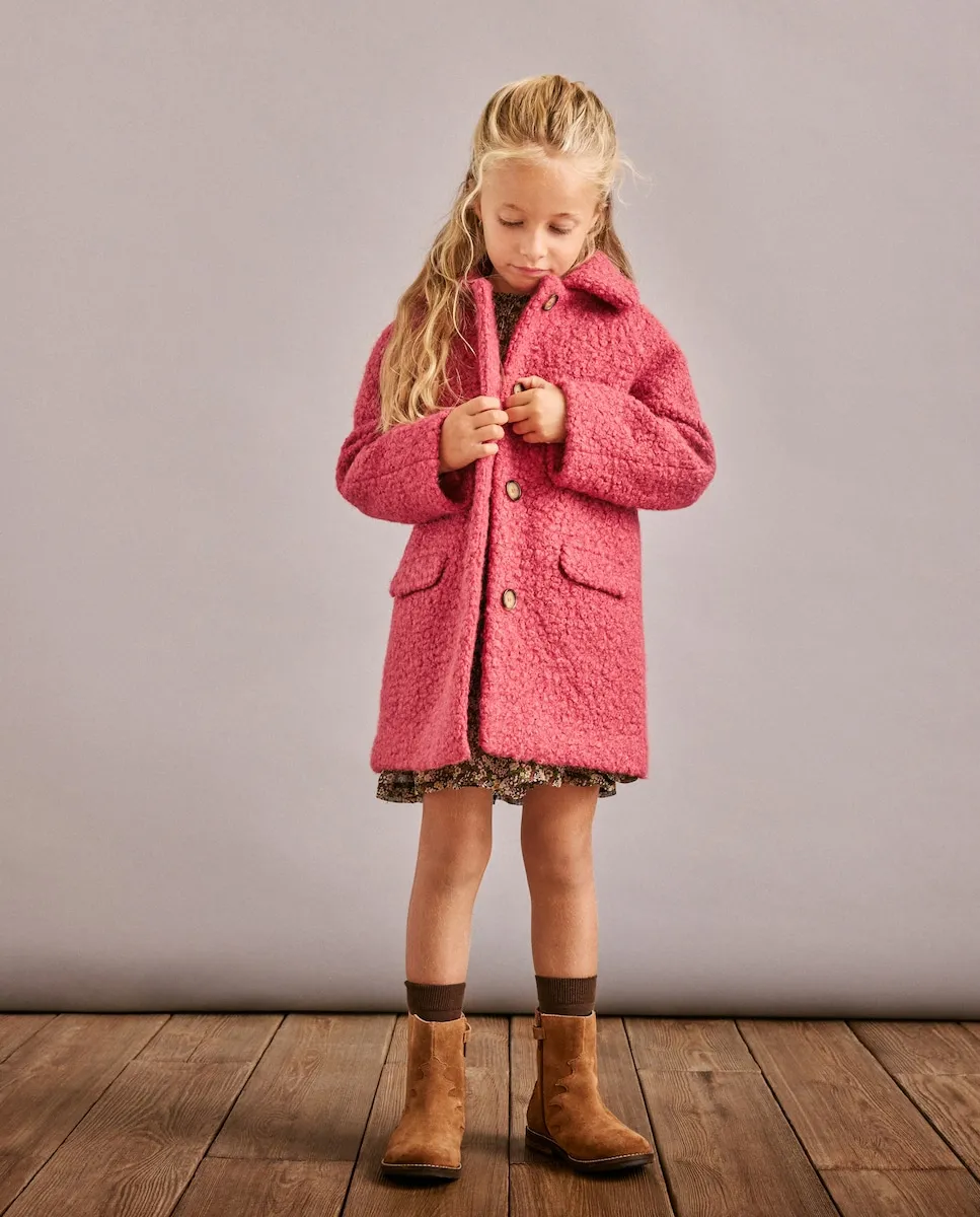 

Однотонное махровое пальто для девочек Coconut El Corte Inglés, бордовый