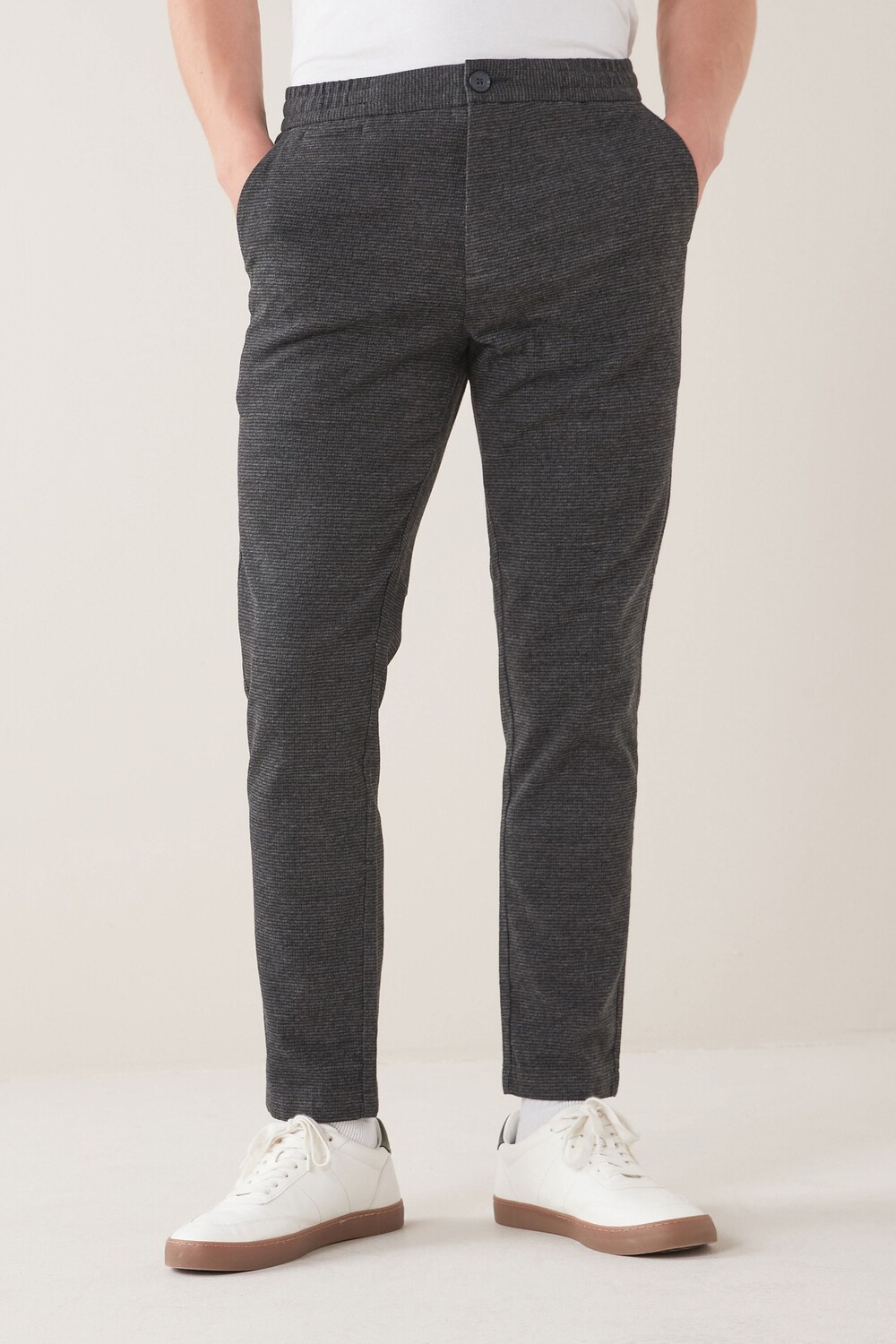 

Хлопковые брюки-чиносы Next, серый