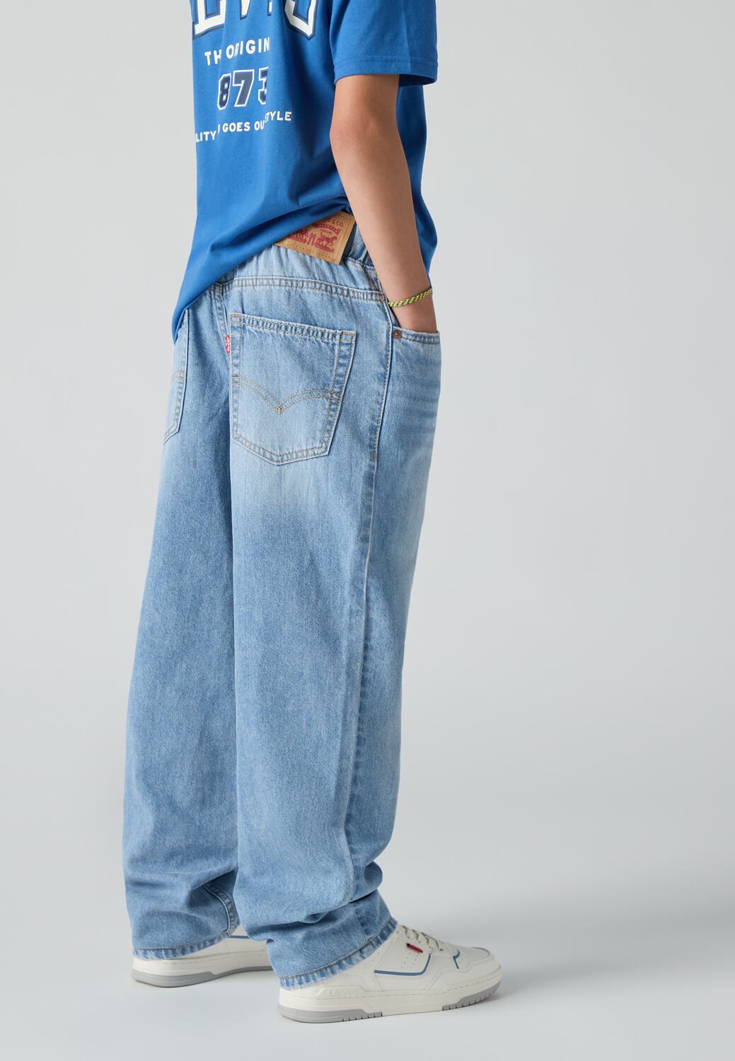Levi's Kids Джинсы свободного кроя в синем дениме — фото 4
