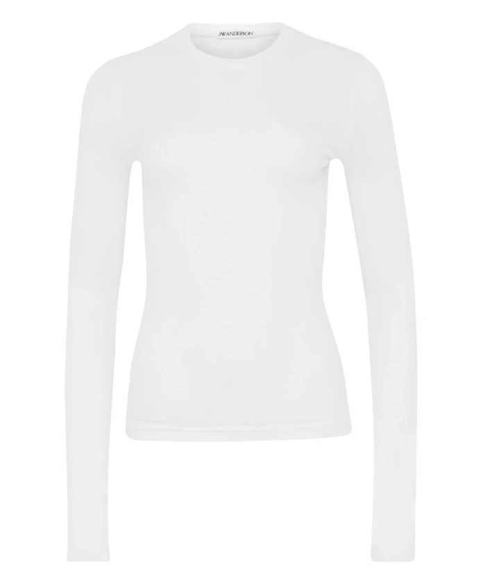 

Топ с длинными рукавами и круглым вырезом. Jw Anderson, белый