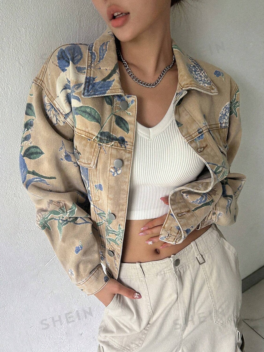 

Куртка джинсовая Dazy Floral Printed, многоцветный