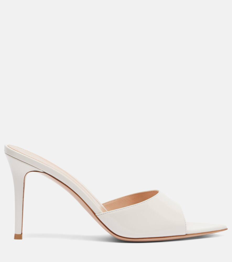 Туфли-мулесы Elle 85 из лаковой кожи Gianvito Rossi, Offwhite — фото 4
