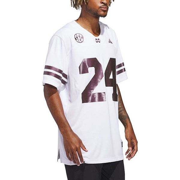 Мужская белая футболка Mississippi State Bulldogs White Out Adidas — фото 3