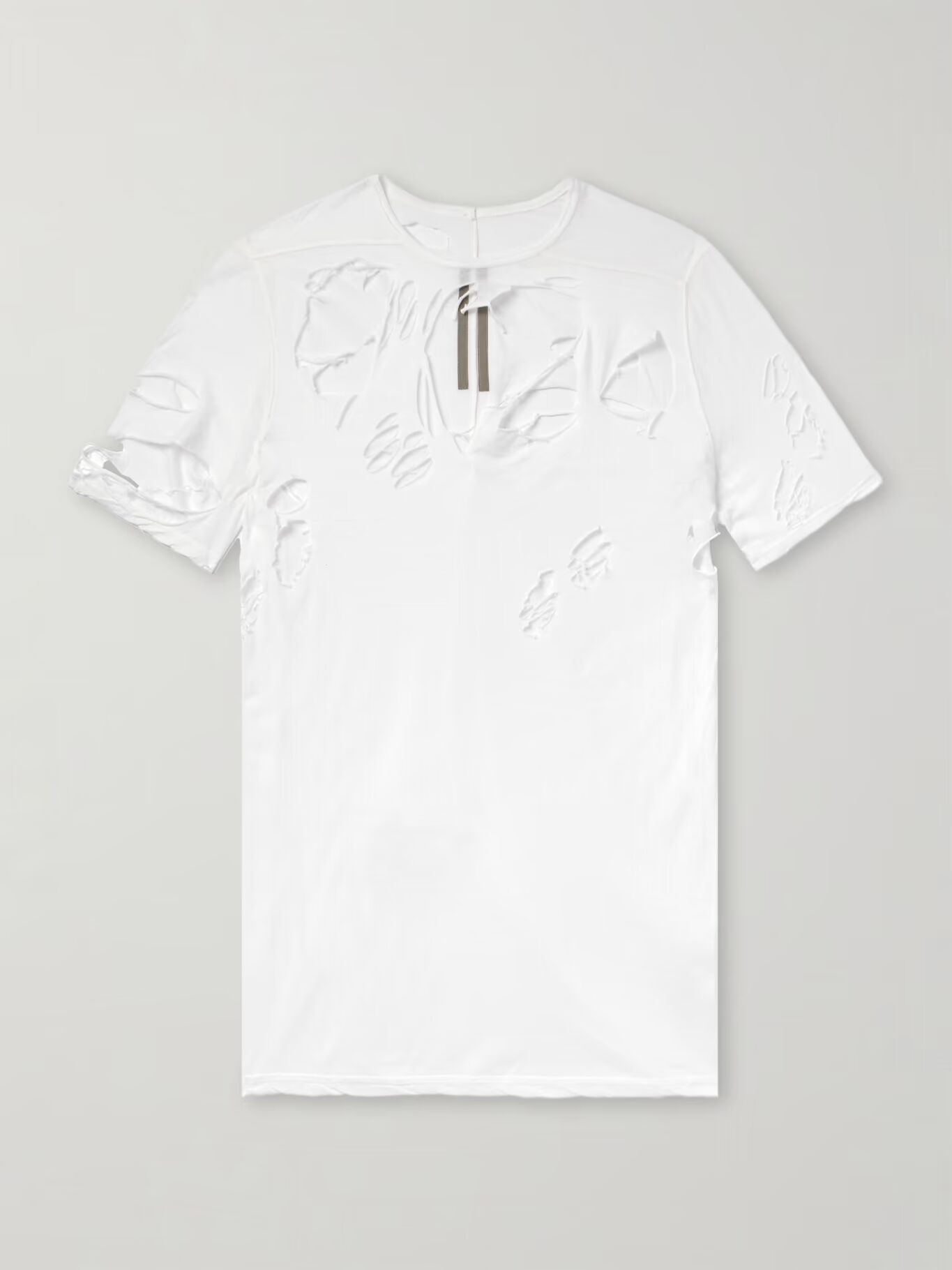 

Футболка из хлопкового джерси с потертостями DRKSHDW BY RICK OWENS, белый