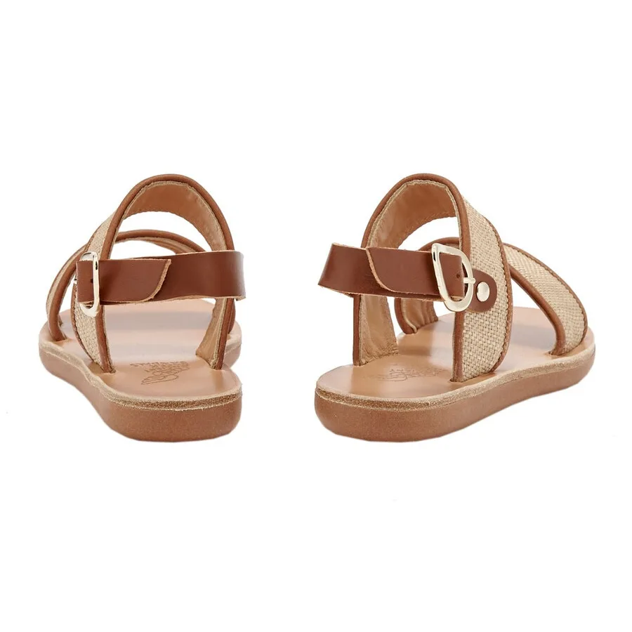 Детские сандалии Ancient Greek Sandals Clio Rafia для девочек, белый — фото 3