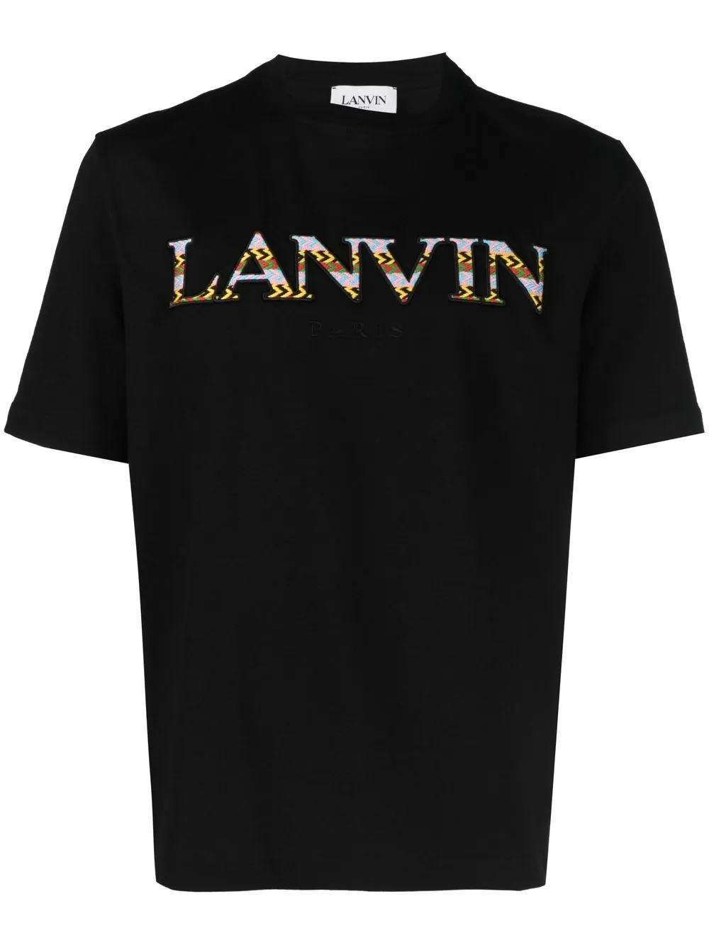 

Футболка с контрастным логотипом Lanvin, черный