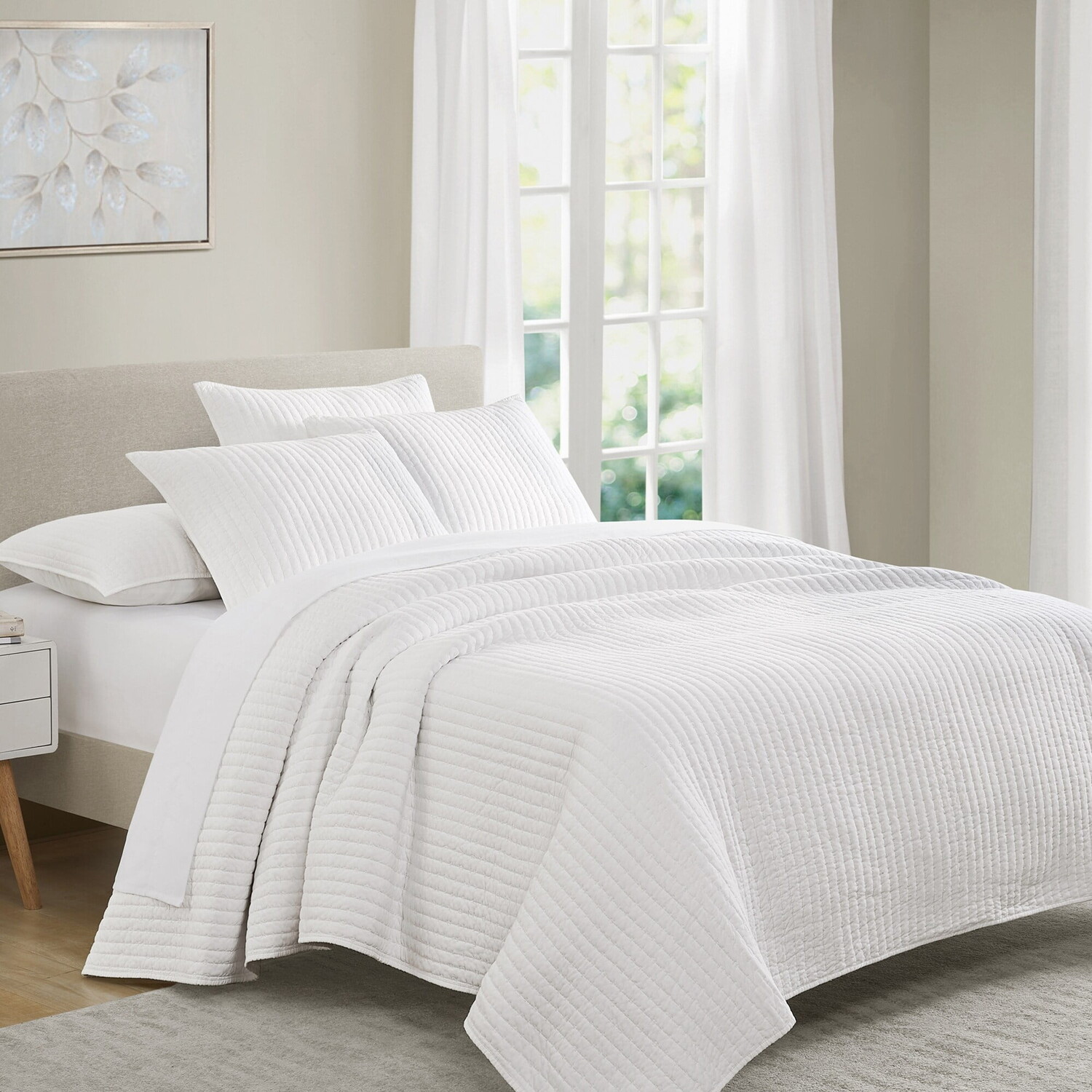 

Комплект постельного белья Beaute Living Queen Modern & Contemporary, белый