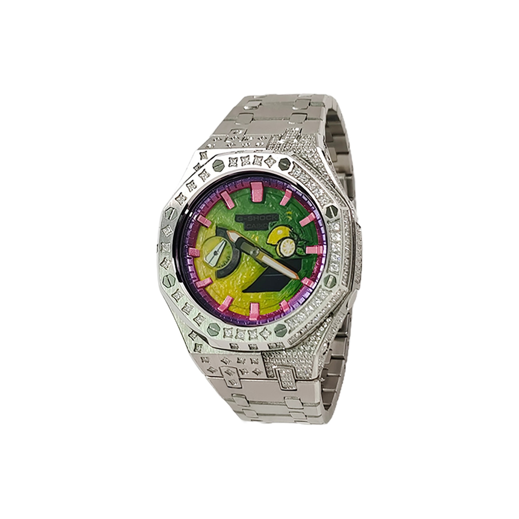 

CASIO Custom Collection кварцевый механизм часы на стальном браслете мужские часы с розовым циферблатом