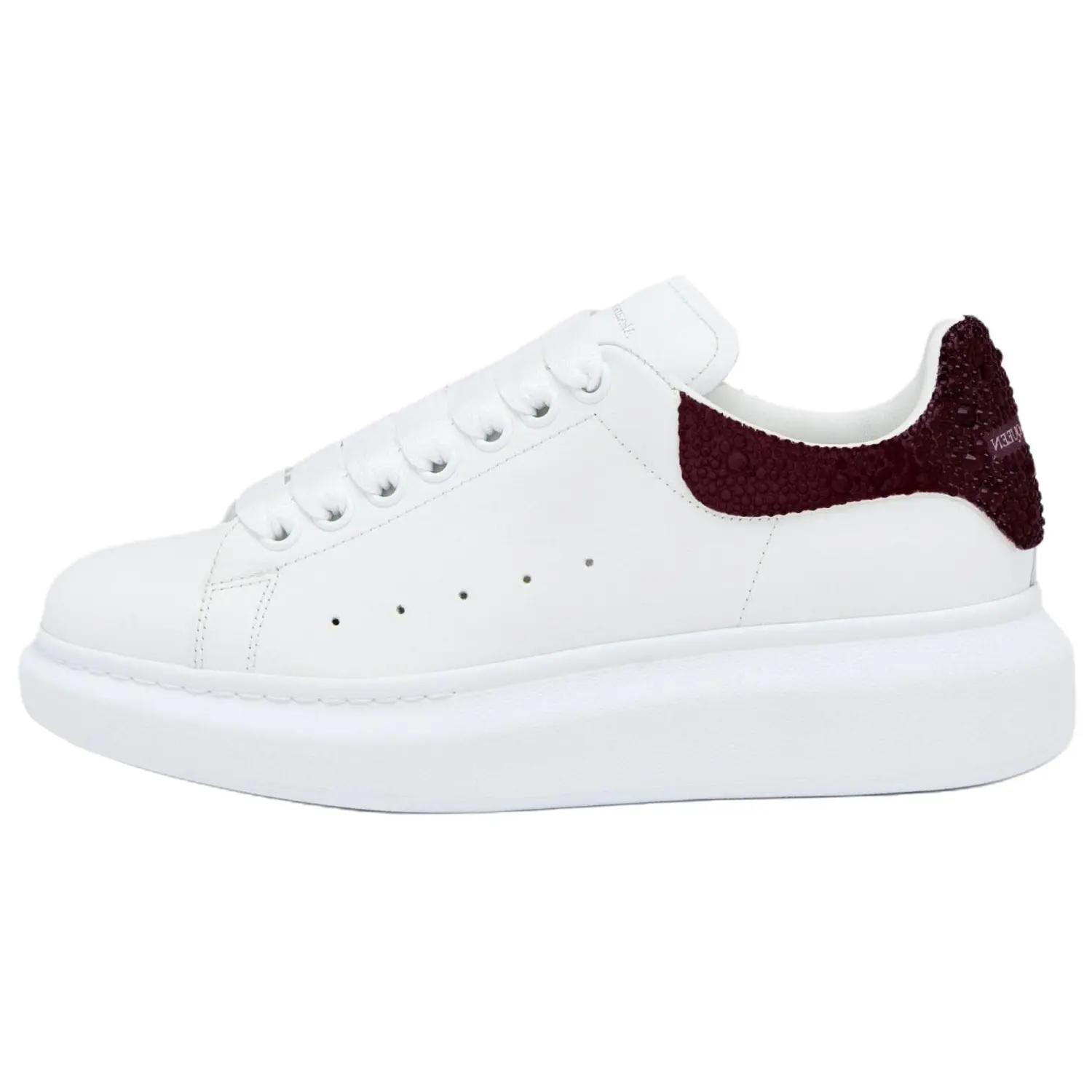 

Alexander McQueen Кожаные низкие скейтборд-кроссовки мужские white
