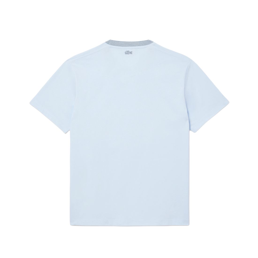 Футболка из хлопка с вышивкой LACOSTE, светло-голубой — фото 3