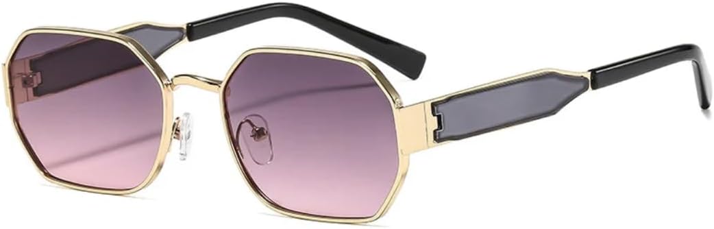 

Солнцезащитные очки с защитой от УФ-излучения UV400 | Металлические линзы в стиле стимпанк | Цветные линзы | Для женщин и мужчин | Для занятий спортом на открытом воздухе и вождения DSVIGF, Gold-graypink