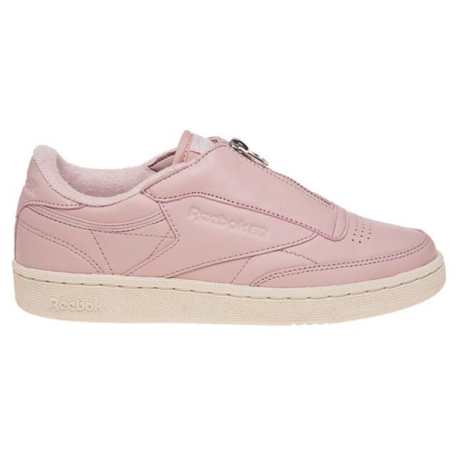 Розовые женские кроссовки Club c38 из гладкой кожи на молнии bs6606 Reebok, розовый — фото 2