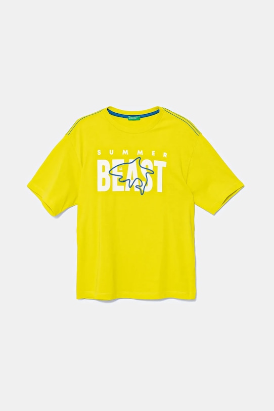 

Детская хлопковая футболка United Colors Of Benetton, зеленый