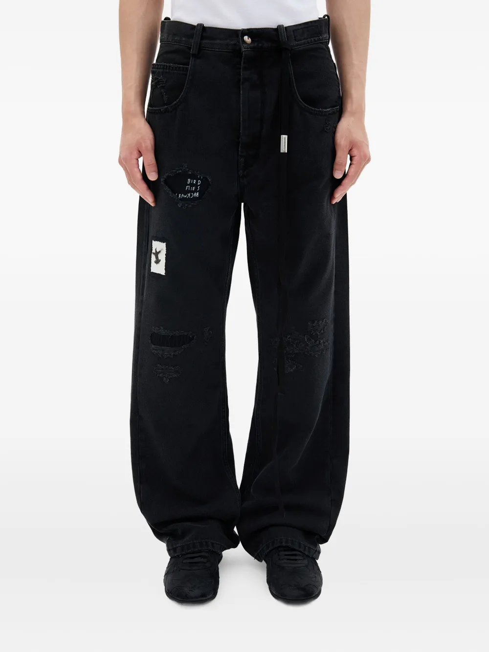 

Джинсы Ronald с эффектом потертости Ann Demeulemeester, черный