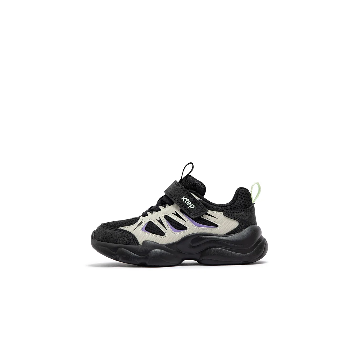 XTEP Детские повседневные кроссовки low top из искусственной кожи, черно-белые, нескользящие, устойчивые к истиранию
