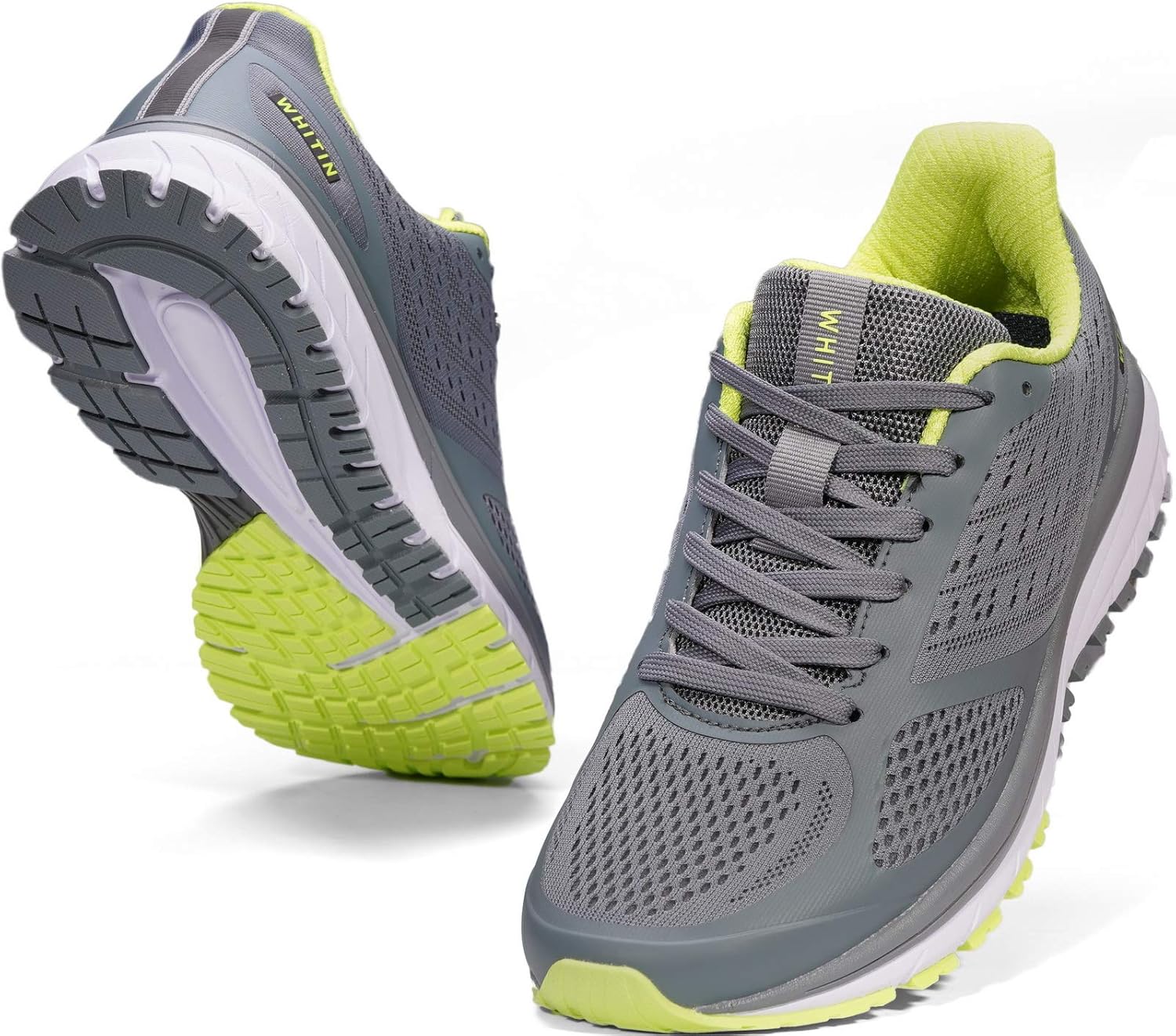 

Мужские поддерживающие кроссовки для бега Joomra Whitin с амортизацией, зеленый/серый