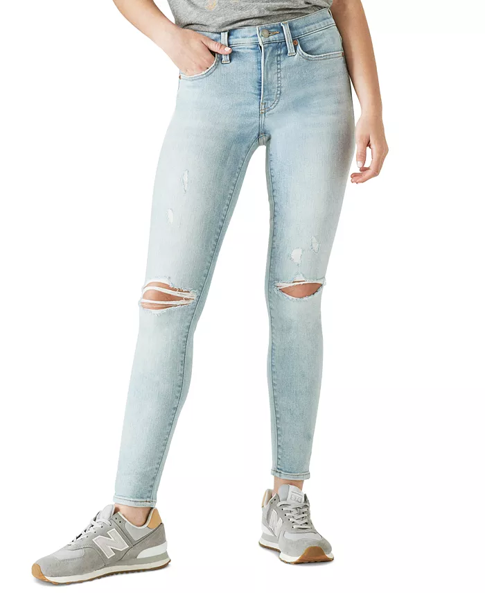 

Женские джинсы Ava Mid-Rise с потертостями Lucky Brand, синий