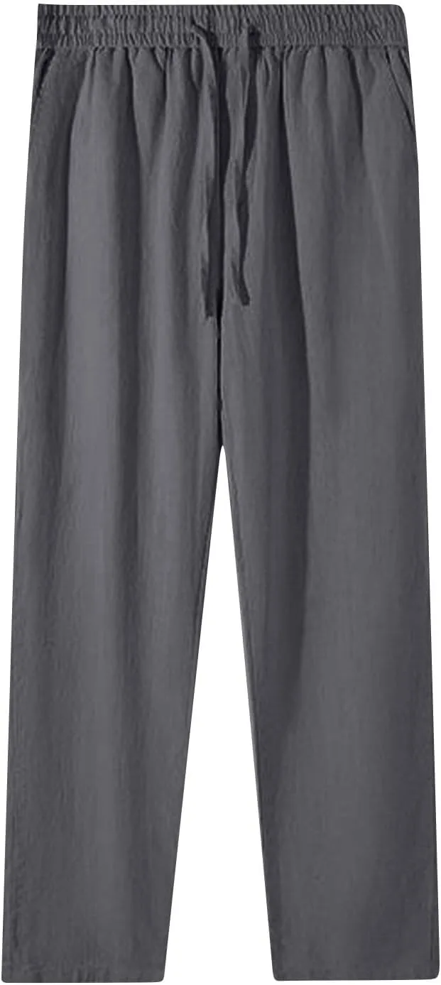 

Женские хлопковые льняные палаццо с эластичной талией и шнурком