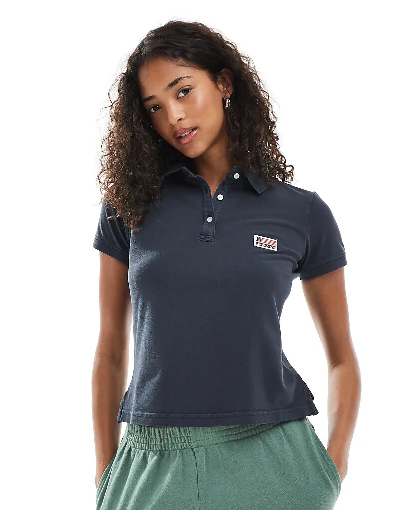 

Футболка-поло Superdry Athletic essentials с графическим принтом в цвете Eclipse Navy