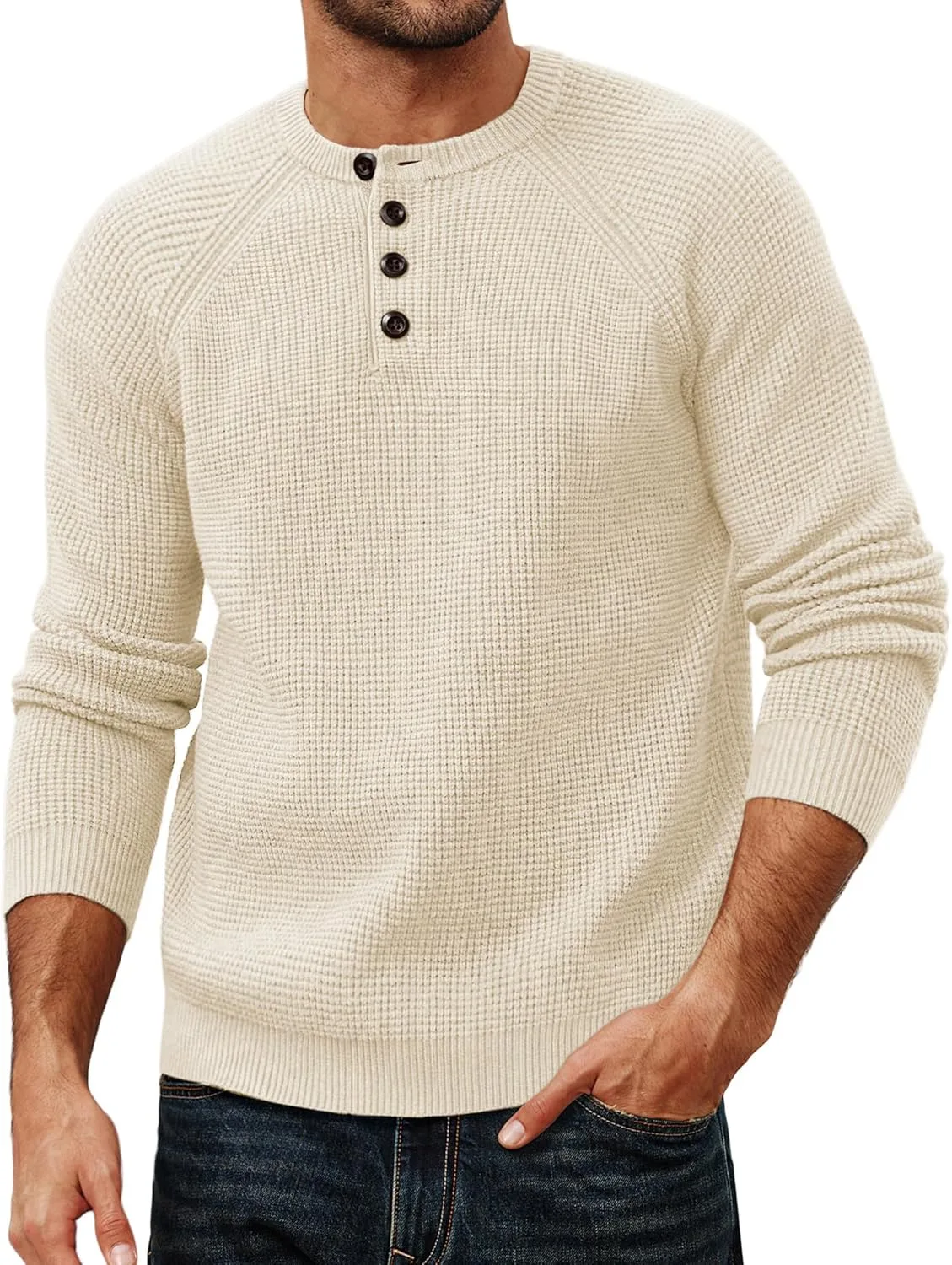

PJ PAUL JONES мужской свитер Casual Waffle Pullover с пуговицами