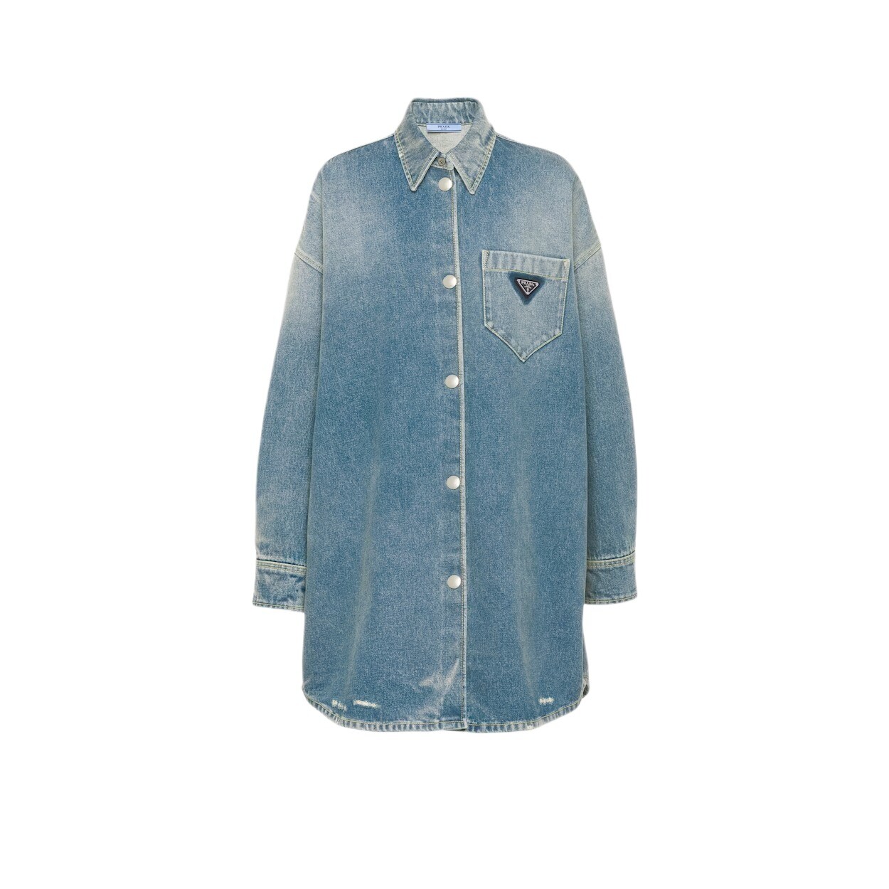 

Рубашка женская средне-синяя Prada